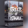 A bustling street in Istanbul with pedestrians, market vendors, and passing trams, recorded during a field recording session.