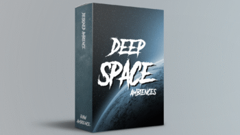 Abstract cosmic background with ambient drones in deep space, featuring nebula clouds and subtle glowing lights