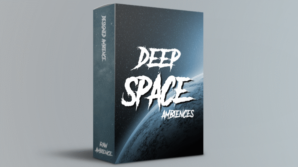 Abstract cosmic background with ambient drones in deep space, featuring nebula clouds and subtle glowing lights