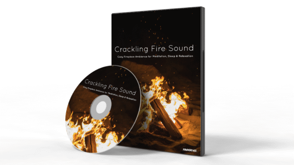 Cozy fireplace soundscape with crackling fire for meditation and sleep