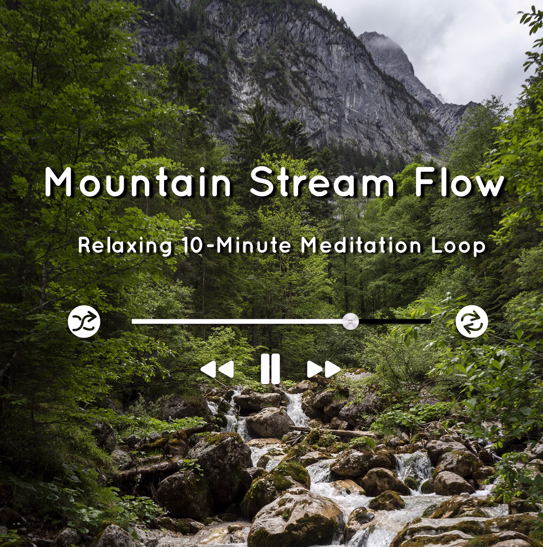 Gentle mountain stream soundscape – ideal for meditation, relaxation, focus, and background ambience.