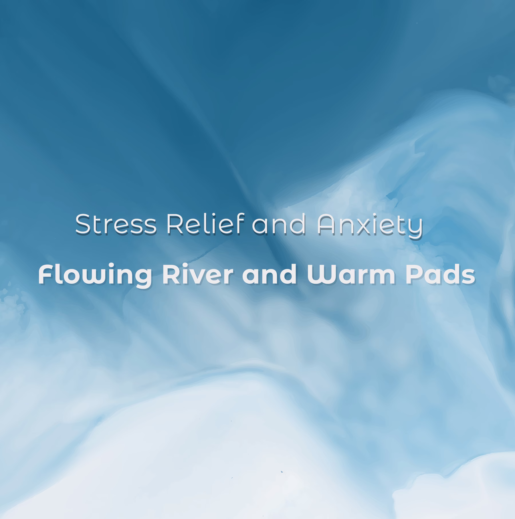 Meditation music for stress relief and anxiety – flowing river with warm ambient pads, 8-minute calming soundscape