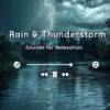 Rain and thunderstorm ambience with dark clouds and falling rain – relaxing nature soundscape