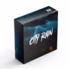 City rain recording with thunderstorm and distant urban ambience