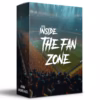 Supporters cheering inside a soccer stadium during a live match, representing the Inside the Fan Zone field recording sound library.
