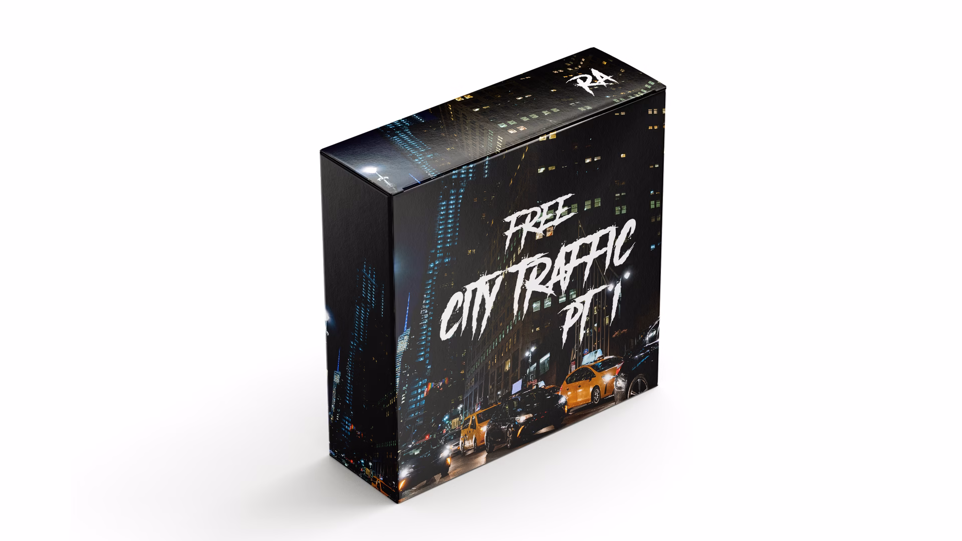 City street ambience with traffic and pedestrians